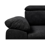 thumbnail of Canapé d'angle convertible et réversible en tissu noir Omega