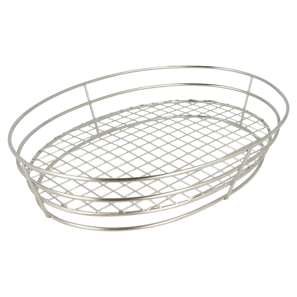 Basket Oval  28X20,5X5,7 Cm Plateado Inox (24 unidades)