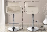 thumbnail of Barhocker SUTUN - Samt Creme 60x56x93 cm Silber | Barstuhl Mit Lehne Drehbar Tresenhocker Tresenstuhl Kneipenhocker Kneipenstuhl