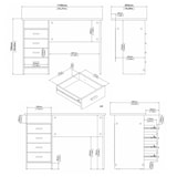 thumbnail of WellHome - Mesa de Escritorio con 4 Cajones en color Blanco 111 x 49 x 76 cm - Segre White