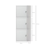 thumbnail of PROREGAL MegaDeal 3x Casier métallique verouillable CUBIC XL, HxLxP 45x45x45cm, Gris, Armoire à casier cube, consigne polyvalente, vestiaire
