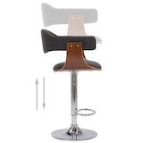 thumbnail of vidaXL Barhocker 2 Stk. Grau Bugholz und Stoff