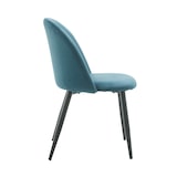 thumbnail of METRO PROFESSIONAL Silla de restaurante tapizada Lika, juego de 2, acero/poliéster, azul claro/negro