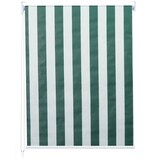 thumbnail of Rollo HWC-D52, Fensterrollo Seitenzugrollo Jalousie, 80x230cm Sonnenschutz Verdunkelung blickdicht ~ grün/weiß