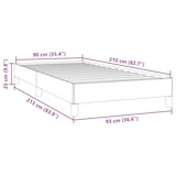 thumbnail of vidaXL Boxspringbett ohne Matratze Dunkelblau 90x210 cm Samt