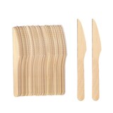 thumbnail of WISEFOOD 100 - Holz Messer Einweg - 16,5 cm Einwegmesser Holzmesser