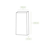thumbnail of BIOZOYG 500 Stück Standbodenbeutel 11 x 6 x 23,5 cm, Größe M, Papierbeutel, Bodenbeutel, Papiersäckchen, biologisch abbaubar mit Fenster aus PLA