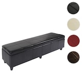 thumbnail of BERLINLODGE Bank Sitzbank mit Aufbewahrung Lars XXL HxBxT 45x180x45cm Creme Leder + Kunstleder