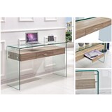 thumbnail of MF - Mesa Consola Recibidor MARILYN de Madera y Cristal - 120 x 40 cm - Estilo Moderno