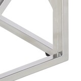 thumbnail of vidaXL Couchtisch Silbern Edelstahl und Massivholz Akazie