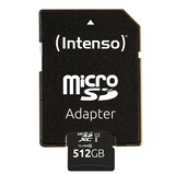 thumbnail of Intenso 512GB microSDXC Class10 UHS-I Premium + SD-Adapter