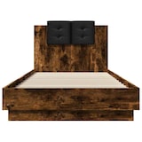 thumbnail of vidaXL Bettgestell mit Kopfteil Räuchereiche 90x200 cm Holzwerkstoff