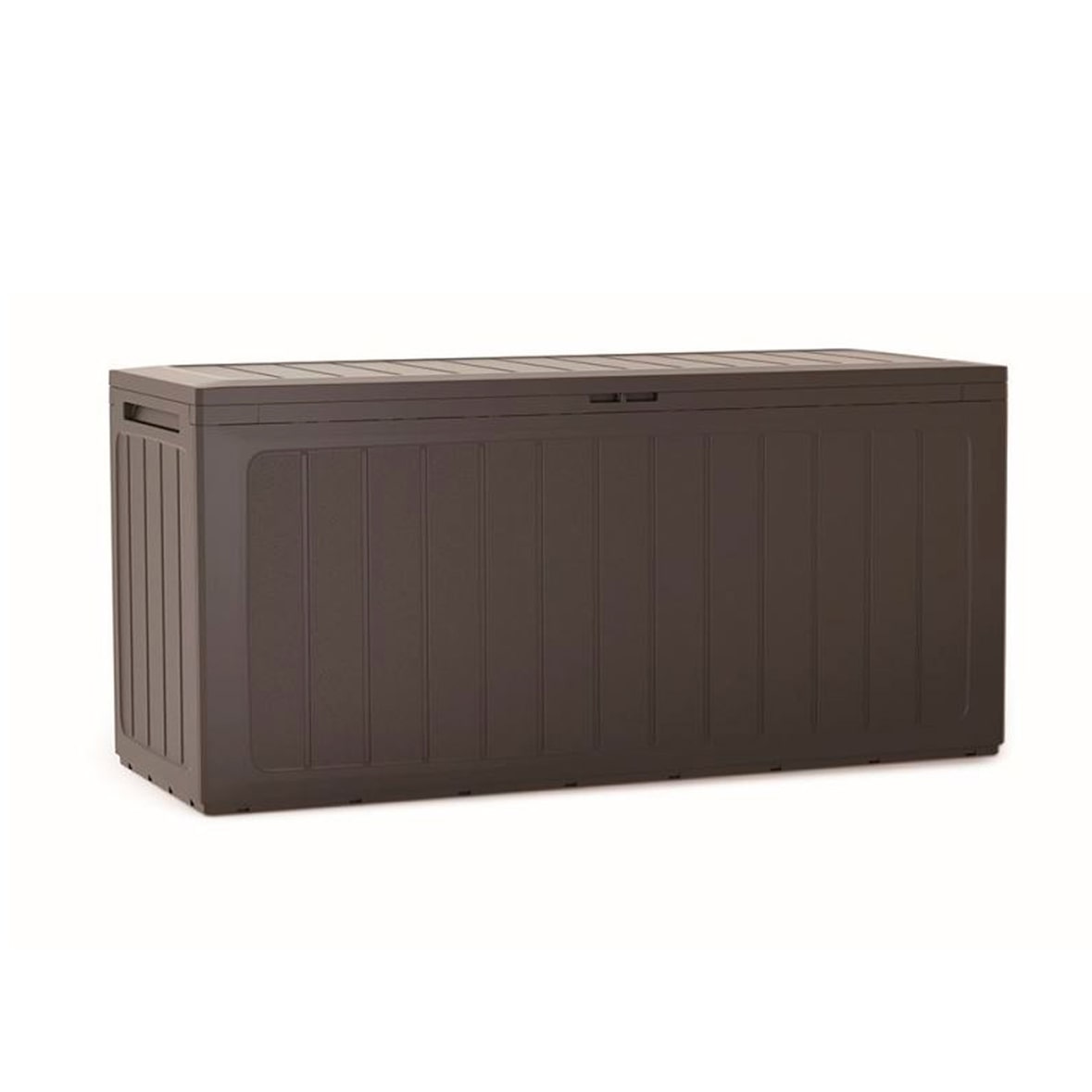 Prosperplast - Baul de jardin 280 litros Boardebox de plastico en color ocre oscuro 116 x 43,3 x 55 cm