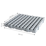 thumbnail of GILAC Caillebotis souple 50 x 50 cm épaisseur 50 mm - gris - Gris G402222