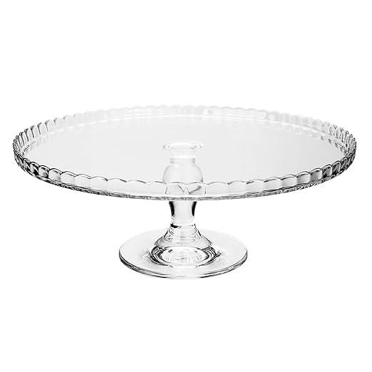 Pasabahce Patisserie Stand de Cristal con borde 32x13Hcm, Transparente