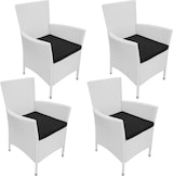 thumbnail of vidaXL 5-tlg. Garten-Essgruppe Poly Rattan Cremeweiß