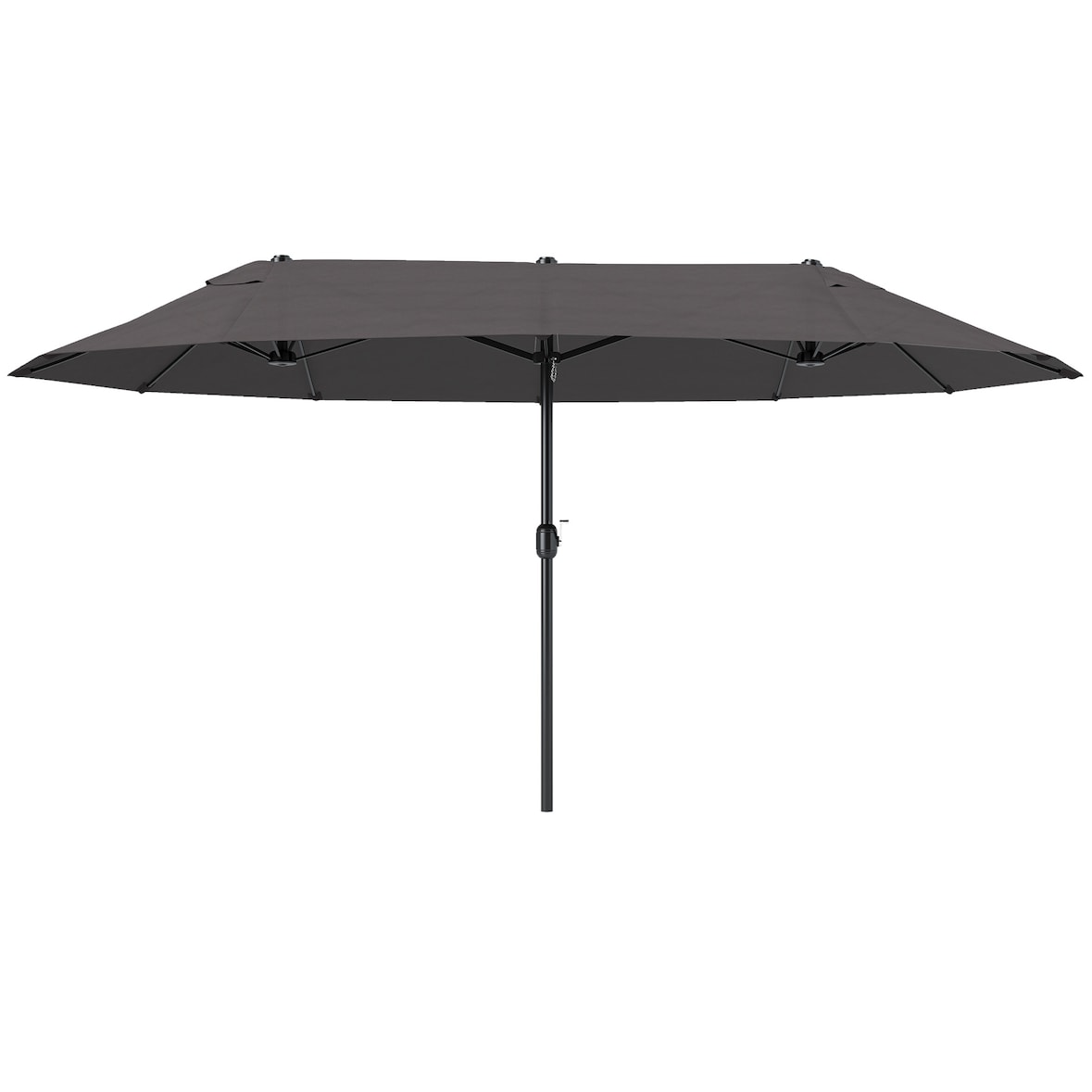 Outsunny Ombrellone Parasole da Giardino Esterno in Tessuto Poliestere Grigio