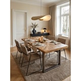 thumbnail of Esstisch Mango Massivholz Esszimmertisch 180x76,5 x90 cm, Küchentisch Loft Natur, Holztisch Massiv mit Metallgestell, Industrial