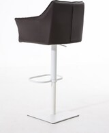 thumbnail of Barhocker SIHAR - Kunstleder Braun 64x45x88 cm Weiß | Barstuhl Höhenverstellbar Mit Lehne Drehbar Tresenhocker Tresenstuhl Kneipenhocker Kneipenstuhl