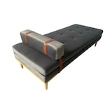 thumbnail of SalesFever Daybed | met hoofd- en neksteun | Fluweel | B 180 x D 75 x H 42 cm | Grijs