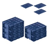 thumbnail of PROREGAL 5x VDA KLT Kleinladungsträger mit Verbundboden & Auflagedeckel | HxBxT 14,7x30x40cm | 10 Liter | KLT