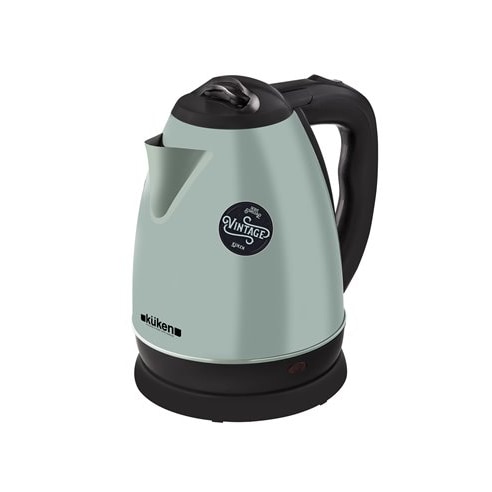 Bollitore per acqua vintage Kuken da 2 litri in acciaio inox 1500w