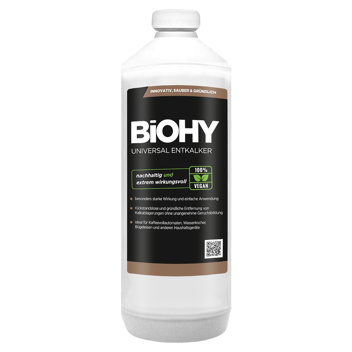 BiOHY Universal Entkalker (1l Flasche) | Konzentrat für 20 Entkalkungsvorgänge pro Flasche | Kompatibel mit allen Kaffeevollautomaten