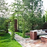 thumbnail of Relaxdays Rosenbogen Metall, Torbogen Garten, HxBxT: 230 x 100 x 40 cm, stabiler Rankbogen für Kletterpflanzen, schwarz