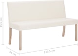 thumbnail of Sitzbank PHIL 139,5 cm Cremeweiß Kunstleder | Küchenbank Esszimmerbank Flurbank mit Rückenlehne