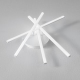 thumbnail of Plafon LED moderno Tullia 40W 2200lm luz natural 4000K, desenho geométrico branco, alumínio e silicone, IP20, LED integrado