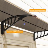 thumbnail of Tejadillo de Protección 200x96 cm Marquesina Exterior para Puertas y Ventanas contra Sol y Lluvia con Soporte de PP Regleta de Aluminio