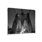 thumbnail of Showdown Textil Raumteiler Basic - 150-150 Doppel New York Manhattan Brücke - Silberner Rahmen