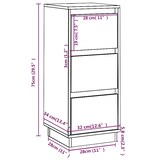 thumbnail of Helloshop26 - Buffet bahut commode armoire meuble de rangement organisateur cuisine salle de séjour salon 32 x 34 x 75 cm bois 02_0029571