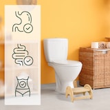 thumbnail of Relaxdays Toilettenhocker, verstellbar, Stuhlgang Unterstützung, WC Hocker Erwachsene, Bambus, HxBxT: 23x36x32 cm, natur