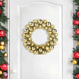 thumbnail of vidaXL Weihnachtsballkränze 2 pcs Gold 33 x 33 x 7 cm Polystyrol