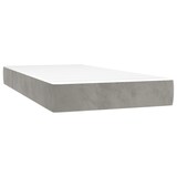 thumbnail of vidaXL Boxspringbett mit Matratze & LED Hellgrau 100x200 cm Samt