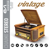 thumbnail of Tourne-Disque Evidence Acoustics EA-PL400 - Vinyle 33/45/78, 60W PMPO, Radio FM, CD, Cassette, Bluetooth USB, REC, rétro, Bois