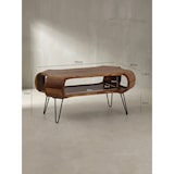 thumbnail of Couchtisch 100x60x47 cm Sheesham Massivholz Metall Sofatisch, Design Wohnzimmertisch Rechteckig mit Stauraum, Kaffeetisch Massiv, Großer Tisch
