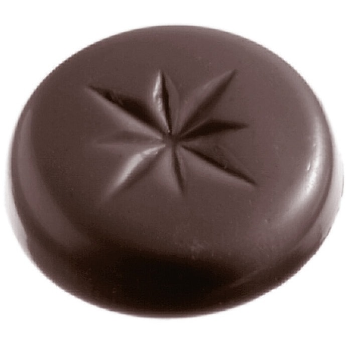 1 x SCHNEIDER Schokoladen-Form Keks- rund mit Stern -  K Ø30x7