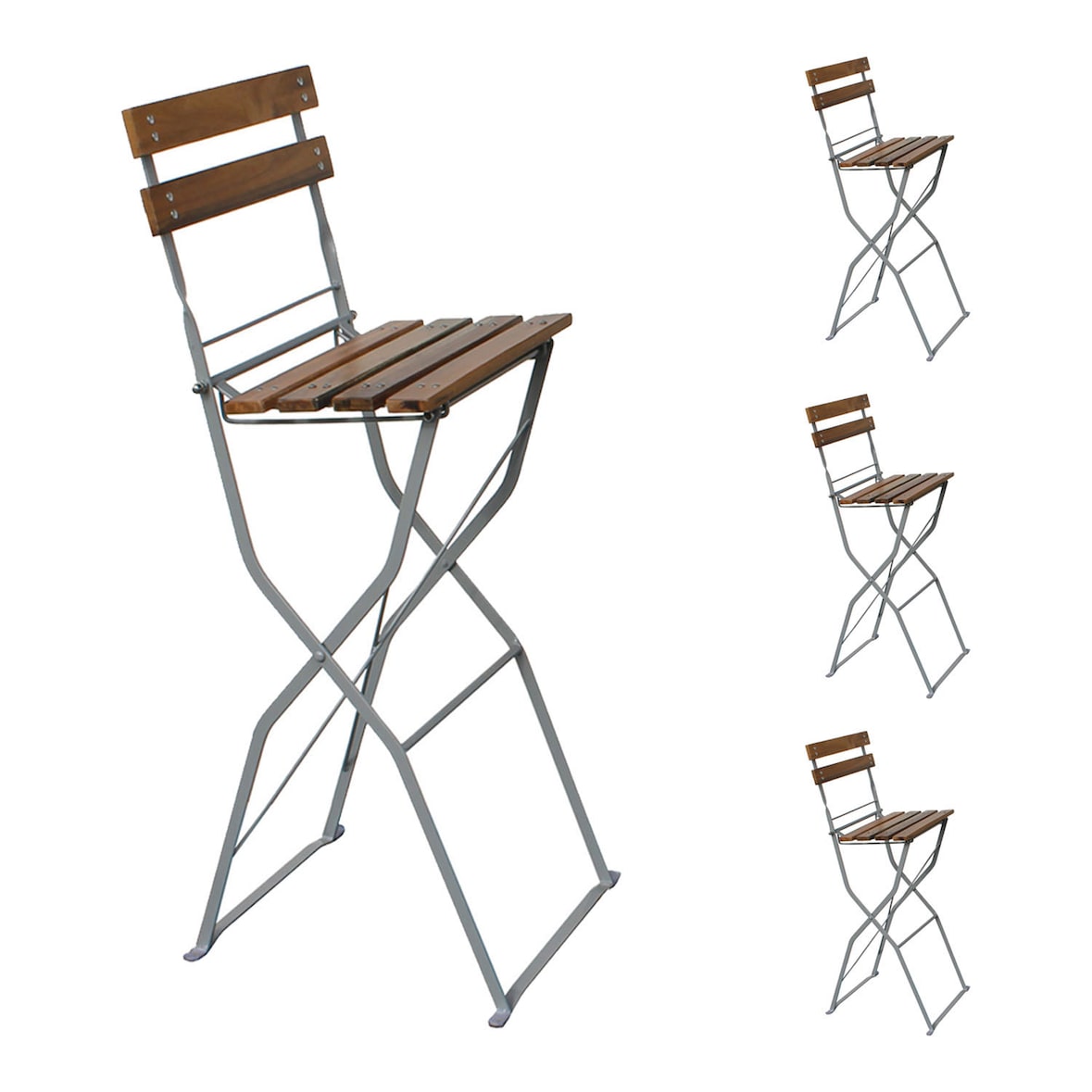 Biergarten Barhocker Barstuhl klappbar Klappstuhl Gartenstuhl Akazie