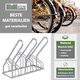 thumbnail of Fahrradständer für 6 Fahrräder 210x40x85 cm Stahl feuerverzinkt 2x3 höhenversetzt mit Anlehnbügel