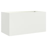 thumbnail of vidaXL Plantenbak 62x30x29 cm staal wit