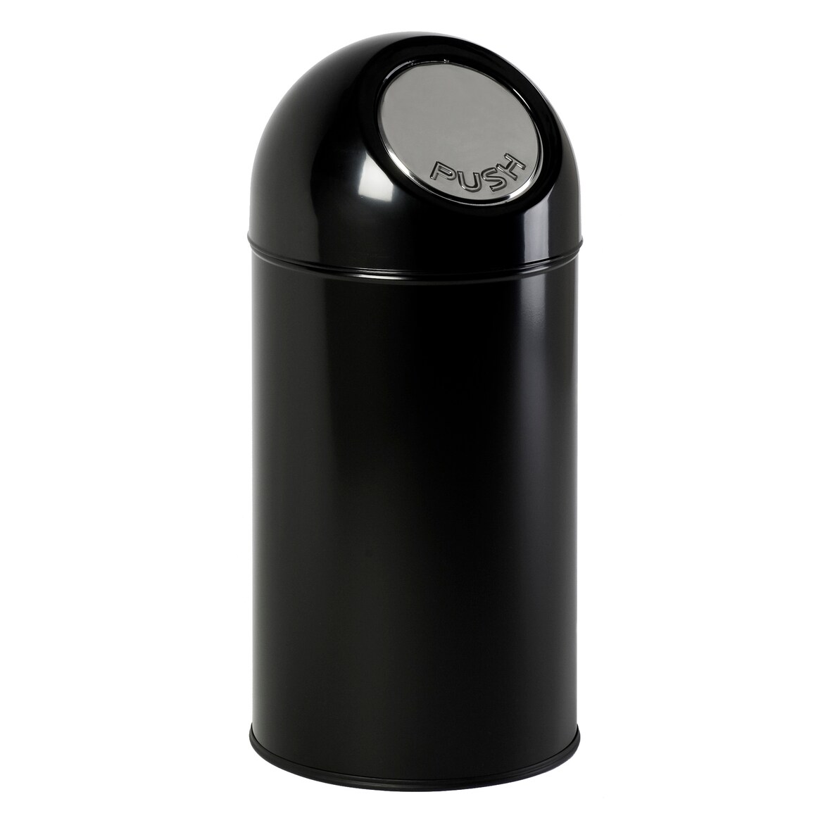 V-part Afvalbak met pushdeksel 40 ltr - zwart