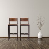 thumbnail of Set 2 bancos altos castanho nogueira mod. VENICE por Yelloo