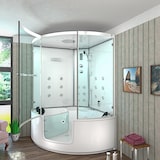 thumbnail of Dampfdusche Whirlpool Dusche Duschkabine K60-WS-EH 140x140cm OHNE Zusatzoptionen