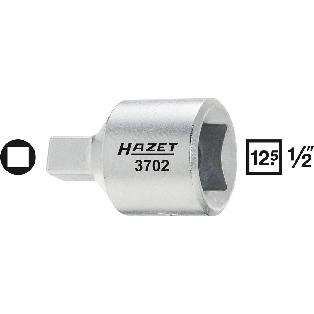 Hazet  3702-1 Innen-Vierkant (Robertson) Steckschlüsseleinsatz 10 mm     1/2" (12.5 mm)