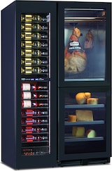 thumbnail of KLIMAITALIA Kombinierter Kühler 4 Zonen Wein, gepökeltes Fleisch & Käse. 105 Flaschen. Bars & Haken gepökelte Fleischsorten. LED-Beleuchtung. Dim. (Lx