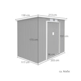 thumbnail of HATTORO P100 Metall Gerätehaus Geräteschuppen Garten Schuppen Gartenhaus Grau