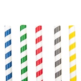 thumbnail of Gerade Strohhalme gestreift Ø1X20 Cm Assorted Papier (2400 Einheiten)