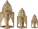 thumbnail of LAYBA Marokkanische Laterne M (32,5cm) Gold | Orientalisches Windlicht aus Messing | Boho Vintage Tischdeko